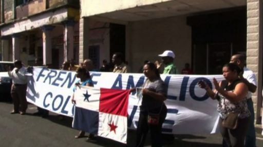 Protestas frente al MP de Colón por indagatoria a dirigente del FAC