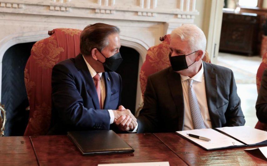 El presidente Laurentino Cortizo y el CEO de Energy Transfer