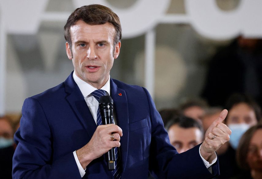 El presidente francés Emmanuel Macron﻿.