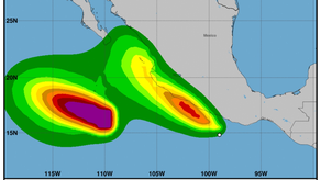 Huracán Beatriz se forma frente a costas de México