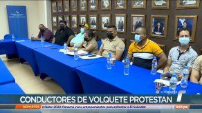 Autoridades sostienen reunión con conductores de camiones volquetes