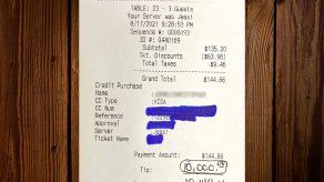 Cuenta con el detalle de la propina ofrecida.