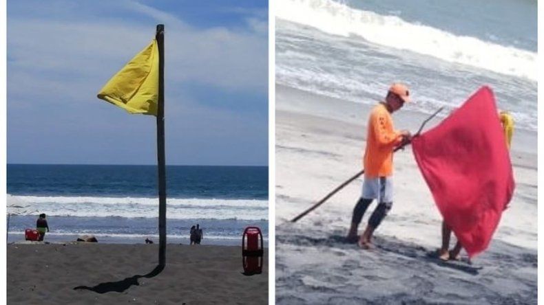 Colocan bandera roja en todas las playas del Pacífico por fuertes oleajes y mareas altas