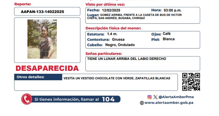 Activan Alerta Amber por la desaparición de una adolescente&nbsp;