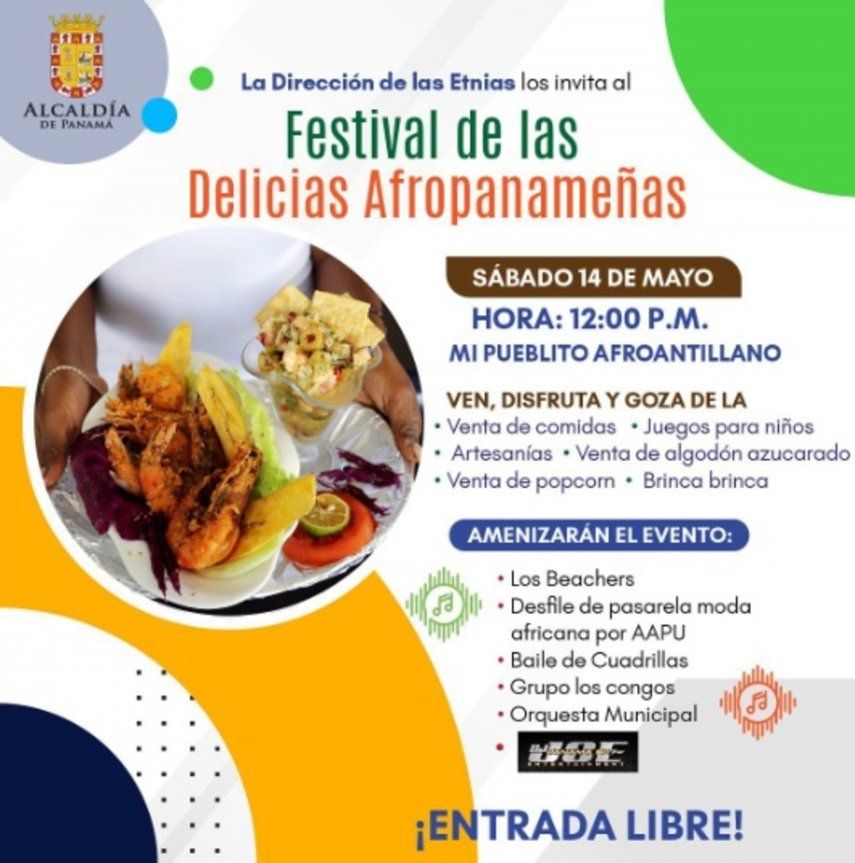 Festival de las Delicias Afropanameñas el 14 de mayo en Mi Pueblito
