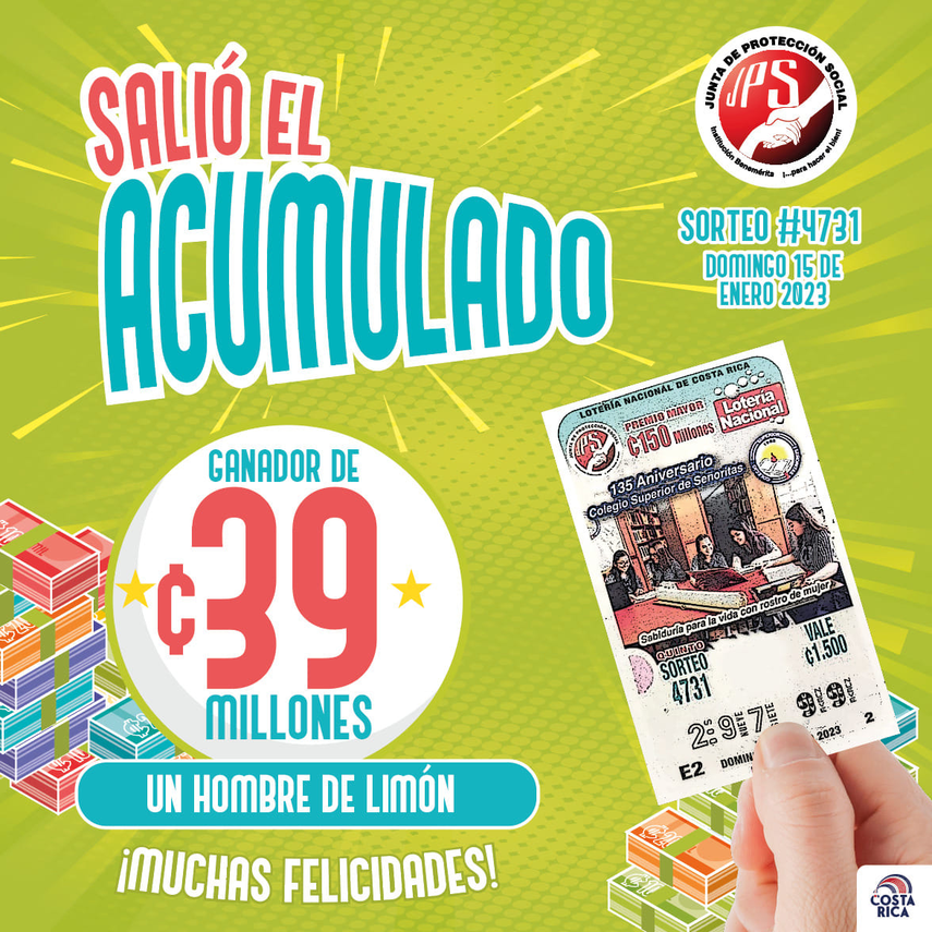 ¡MIRA AQUÍ! Resultados de la lotería tica del 18 de enero