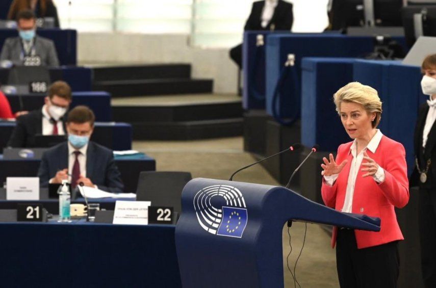 Lla presidenta de la Comisión Europea de la UE