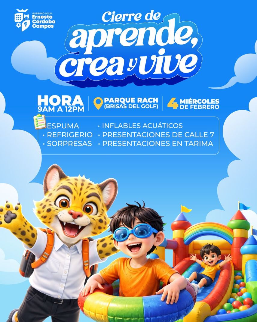 El gran cierre será en el Parque RACH de Brisas del Golf.