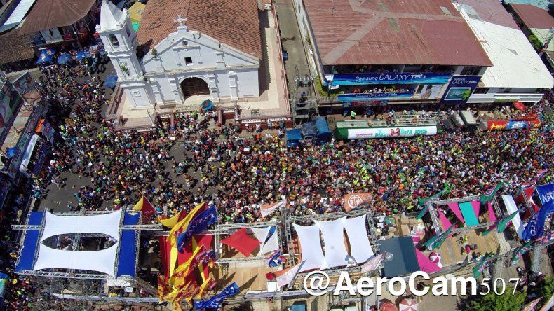 Imágenes aéreas del primer día de culecos en Las Tablas