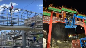 Dan mantenimiento al Monumento 9 de Enero y Barrio Chino