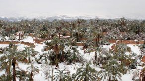 Nevadas inesperadas en el desierto de Marruecos