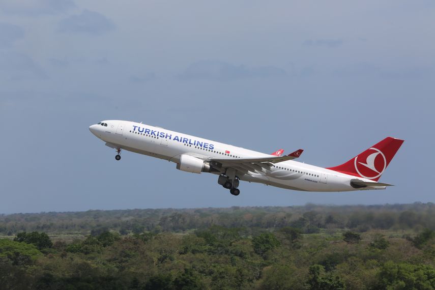 Avión de la aerolínea Turkish Airlines.
