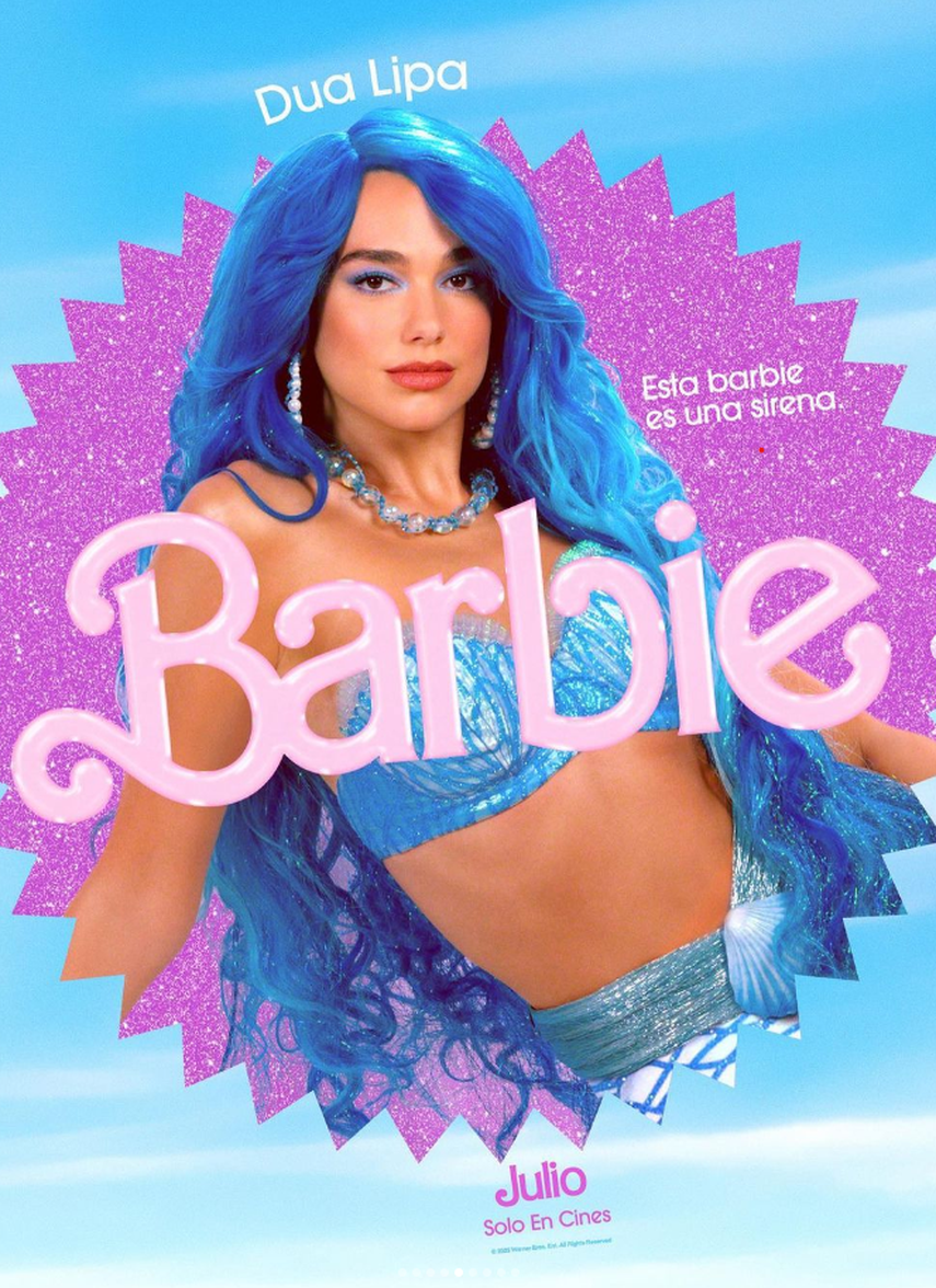 Dua Lipa como la barbie sirena.