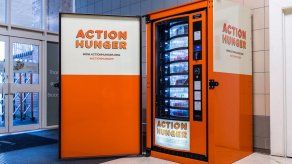 Máquina expendedora de productos de primera necesidad para los sin techo en Reino Unido