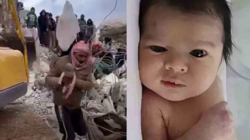 ¡La historia que conmocionó a el mundo! una bebé pudo salvarse tras el sacrificio de su hermana en Siria luego del terremoto del pasado lunes 6 de Febrero