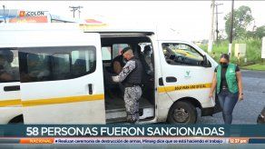 Sancionan a más de 50 personas en Colón por no portar pantalla facial