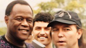 Johnny Ventura junto a Rubén Blades.