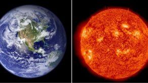La luz del Sol reflejada en la Tierra