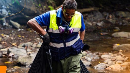 Limpieza del río Mocambo elimina toneladas de desechos. Limpieza del río Mocambo elimina toneladas de desechos.