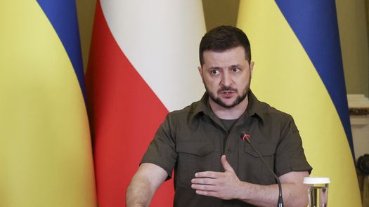 El presidente ucraniano Volodimir Zelenski﻿.