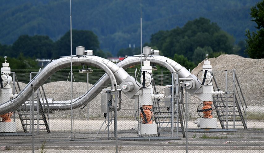 Las instalaciones de la estación de almacenamiento de gas Haidach cerca de Strasswalchen