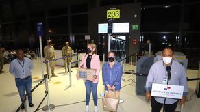 Llegada de lote de medicamentos al Aeropuerto Internacional de Tocumen, procedente de Colombia.