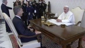 Papa Francisco y Macri en un encuentro muy formal