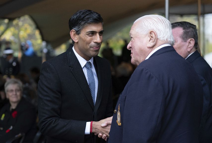 Sunak asistió a la primera ceremonia para los veteranos de las pruebas nucleares en el National Memorial Arboretum.