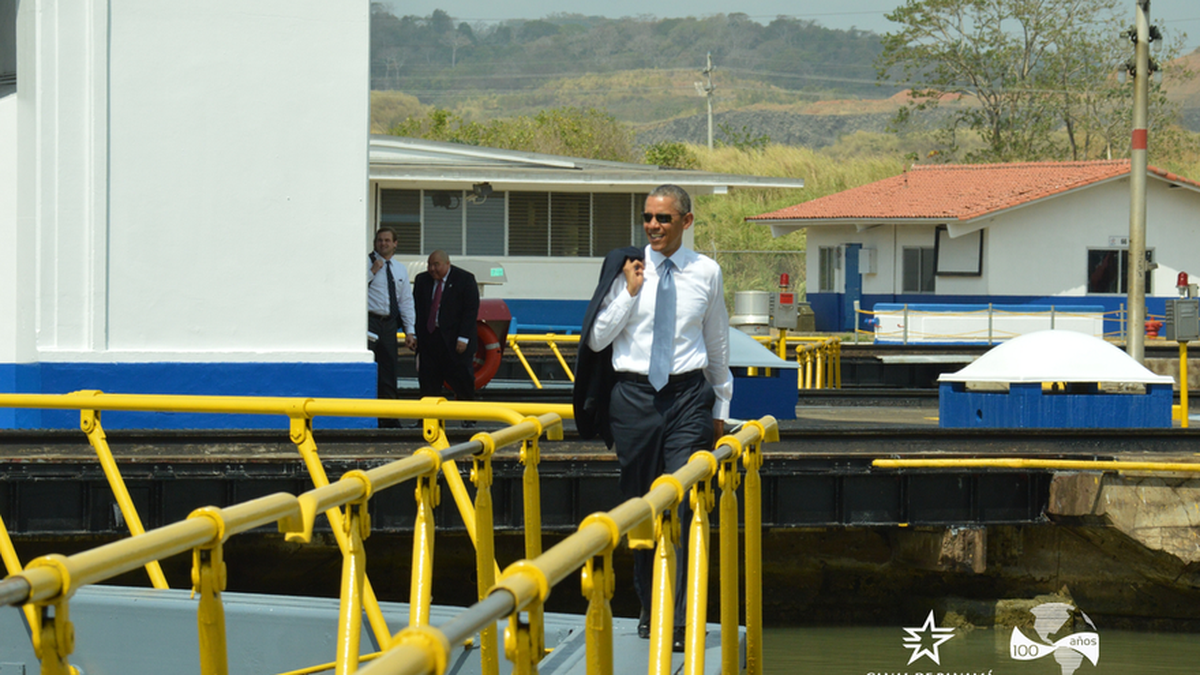 Barack Obama visita el Canal de Panam