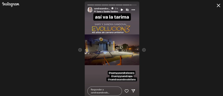 Sandra Sandoval presenta la tarima de espectáculos Sandra Sandoval presenta la tarima de espectáculos 