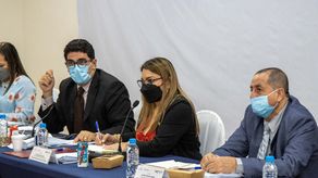 La ministra Doris Zapata participa de la reunión de la Comisión Nacional de Salario Mínimo.