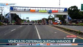 Vehículos continúan varados en Chiriquí por cierres de vías