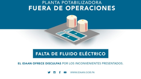 Potabilizadora de Santiago fuera de operaciones por falla eléctrica