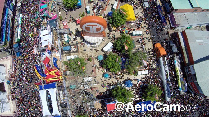 Imágenes aéreas del primer día de culecos en Las Tablas