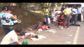 Varios heridos tras choque entre bus y camión volquete