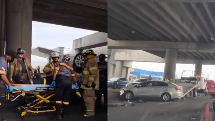 Se registra accidente de tránsito en la vía Domingo Díaz.