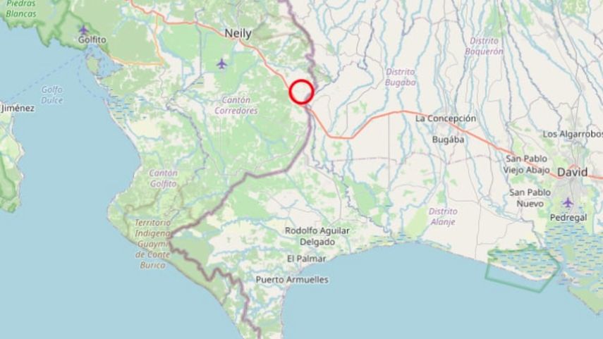 Se reporta sismo de 3.9 en la zona fronteriza de Panamá con Costa Rica.