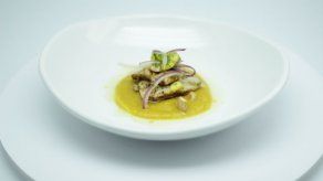 Trucha y crema de zapallo - Alejandro Díaz