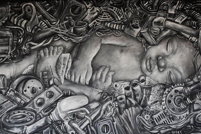 Artistas plasman en murales la historia étnica de Panamá