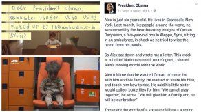 Niño de EEUU escribe a Obama para acoger en su casa a niño refugiado sirio