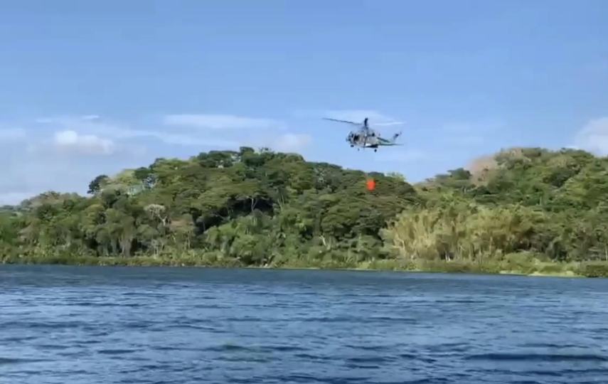 Cerro Patacón: SENAN ayuda a apagar incendio en helicóptero