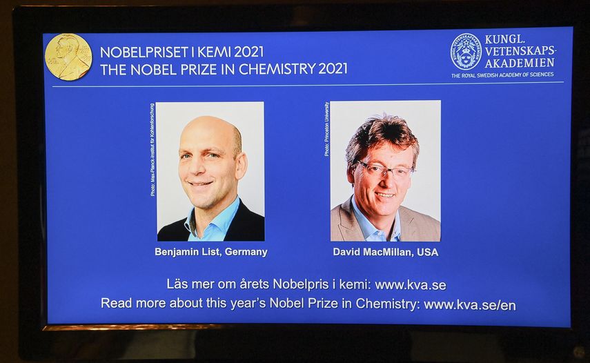 Los científicos  Benjamin List y David MacMillan se hicieron acreedores al Premio Nobel de Química.
