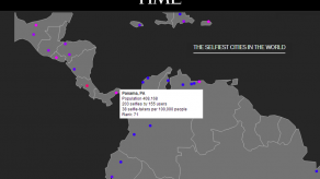 Panamá en posición 71 de lista de ciudades con más selfies