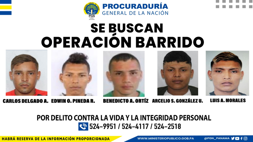 Se buscan: PGN publica rostro de 10 personas&nbsp;