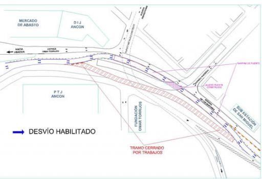 Habilitarán desvío provisional en Avenida Omar Torrijos