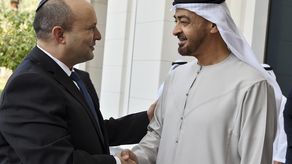 Naftali Bennet, primer ministro de Israel y Mohammed bin Zayed Al Nahyan, príncipe heredero de Abu Dabi.