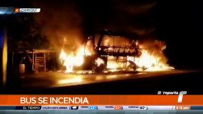 Bus Bocas del Toro - Panamá se incendia