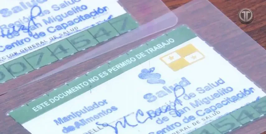 Carnet verde del MINSA.