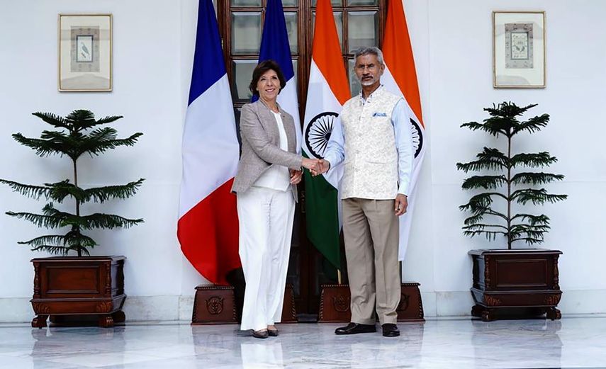 Ministros de Relaciones Exteriores de Francia e India
