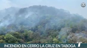 Bomberos trabajan para sofocar incendio en Cerro la Cruz en Taboga Bomberos trabajan para sofocar incendio en Cerro la Cruz en Taboga